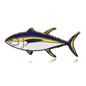 Yellowfin Tuna Fish Hard Enamel Pin