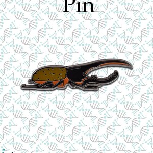Hercules Rhinoceros Beetle Hard Enamel Pin image 3