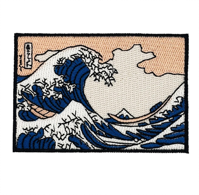 The Great Wave off Kanagawa Embroidered Iron-on Patch
