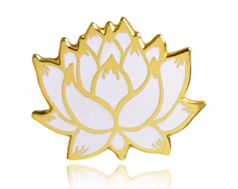 Lotus Flower Hard Enamel Lapel Pin