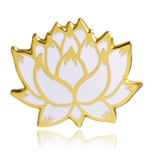 Lotus Flower Hard Enamel Lapel Pin