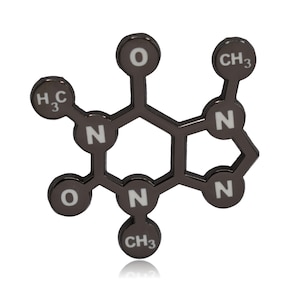 Caffeine Molecule Enamel Pin