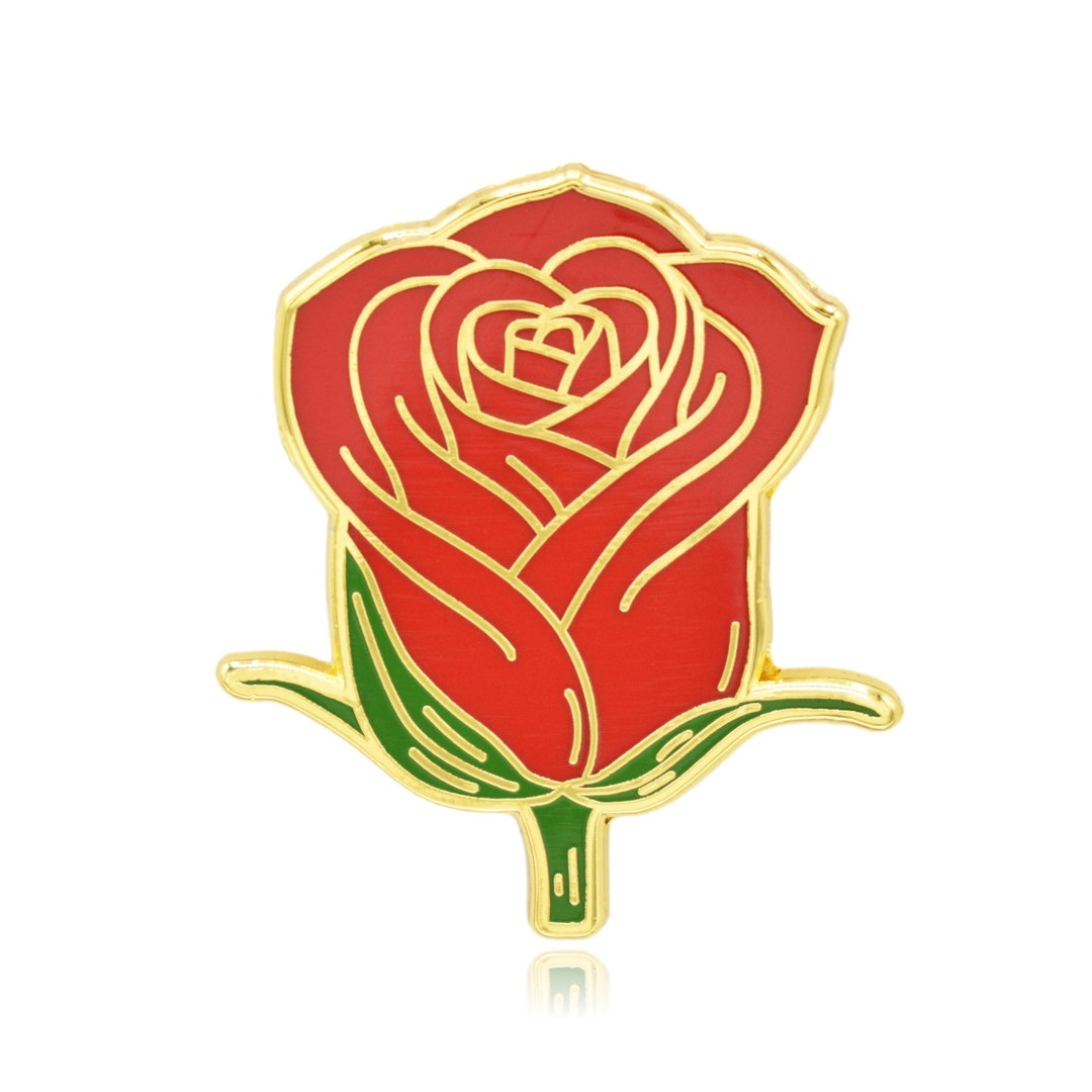 Rose Flower Hard Enamel Pin - Etsy