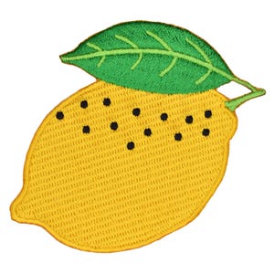Lemon Embroidered Iron-on Patch