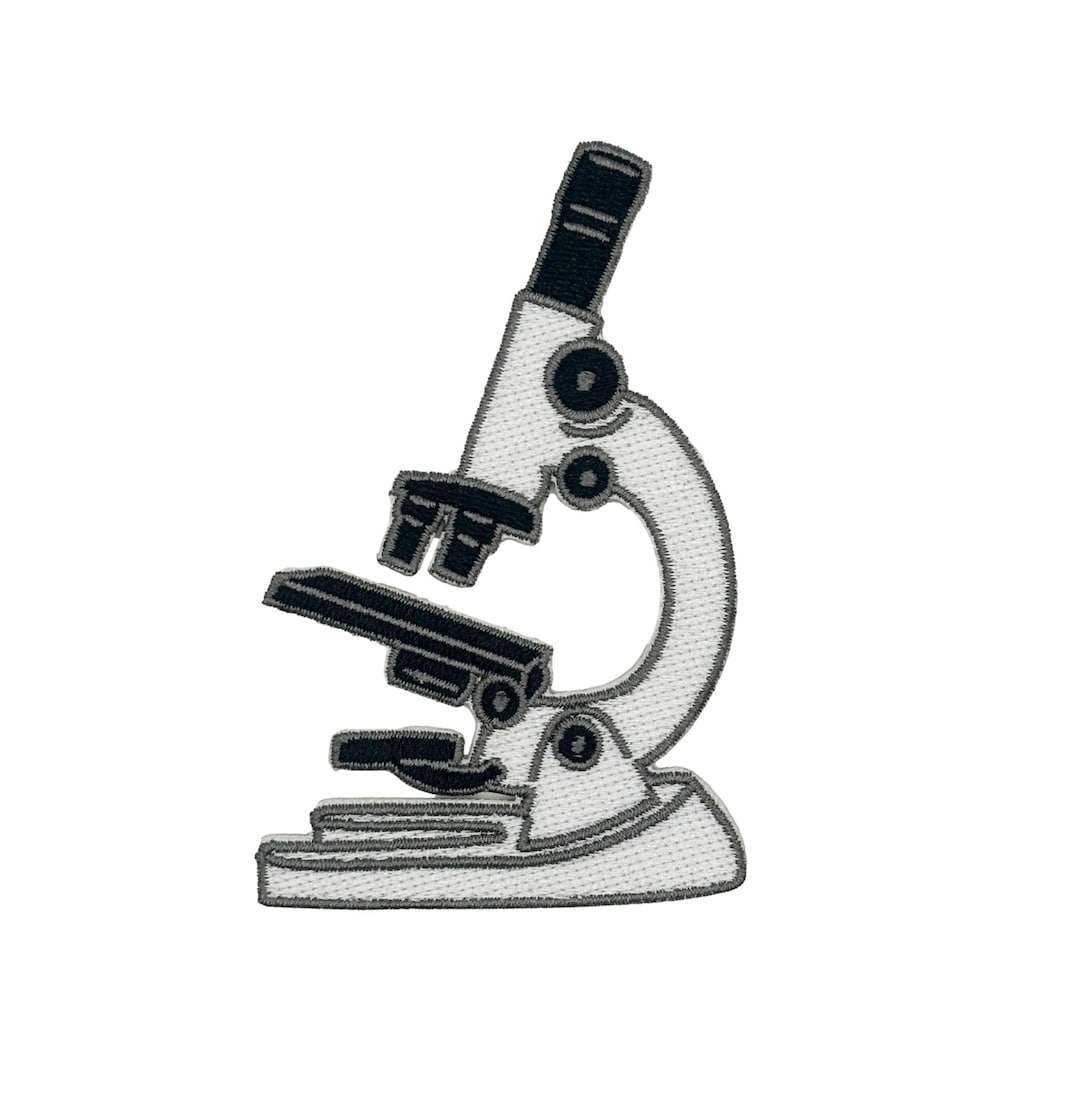 Microscope Embroidered Iron-on Patch - Etsy