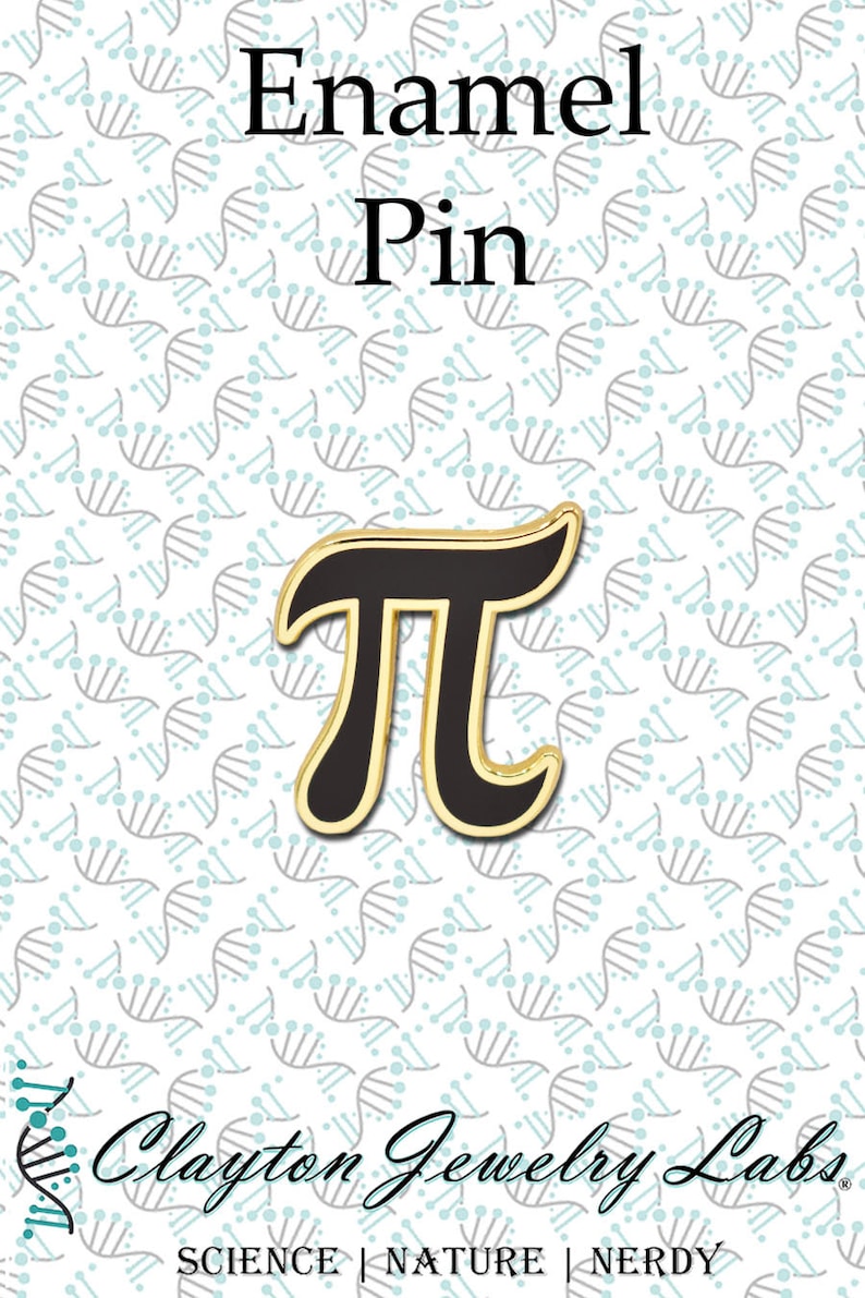 Pi Symbol Hard Enamel Pin image 3
