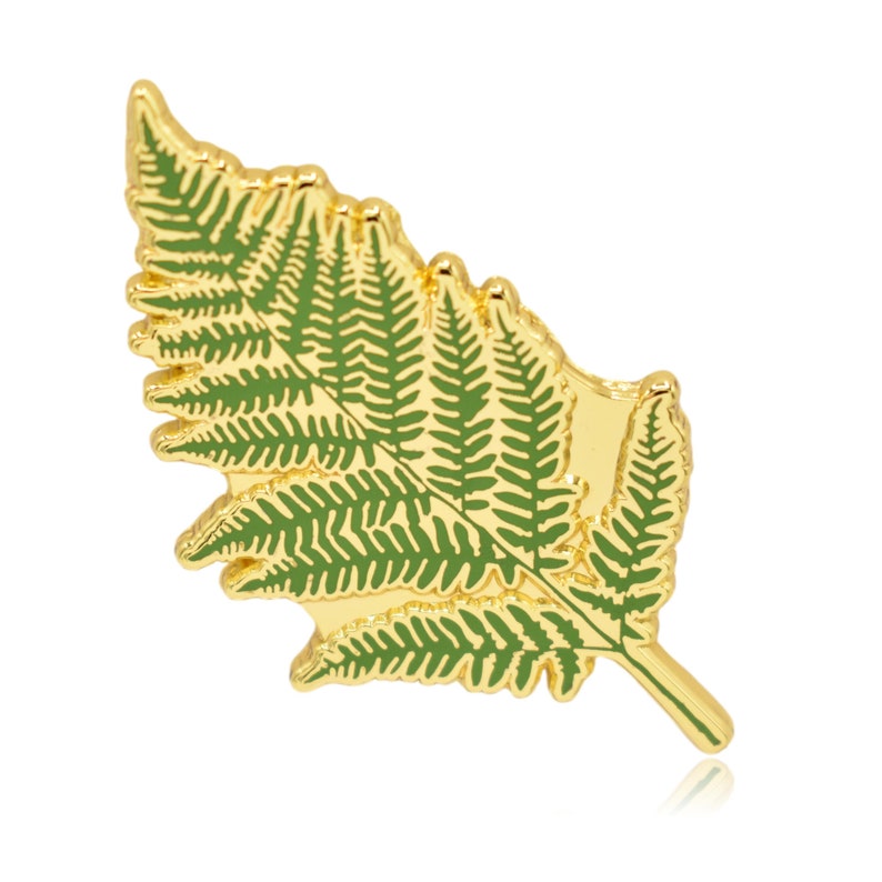 Fern Leaf Hard Enamel Pin Gold