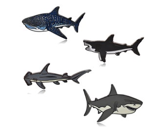 Shark Enamel Pin Set of 4