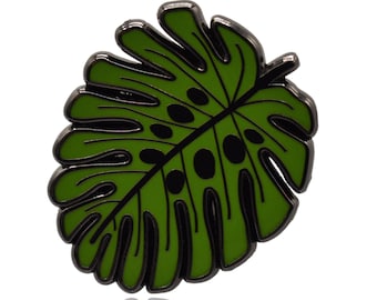 Monstera Plant Leaf Hard Enamel Pin