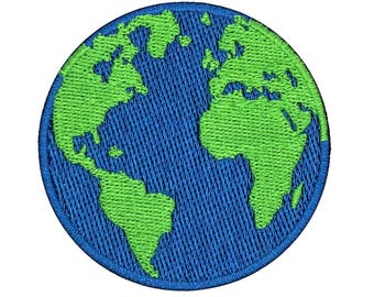 Planet Earth Embroidered Iron-on Patch
