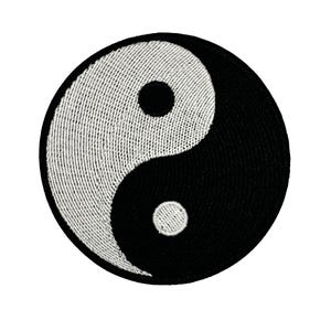 Yin and Yang Embroidered Iron-on Patch