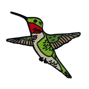 Hummingbird Embroidered Iron-on Patch