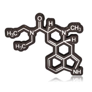 LSD Lysergic Acid Diethylamide Molecule Enamel Pin