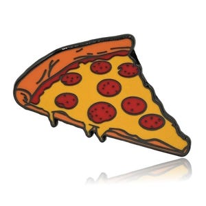 Pin de esmalte de pizza de pepperoni