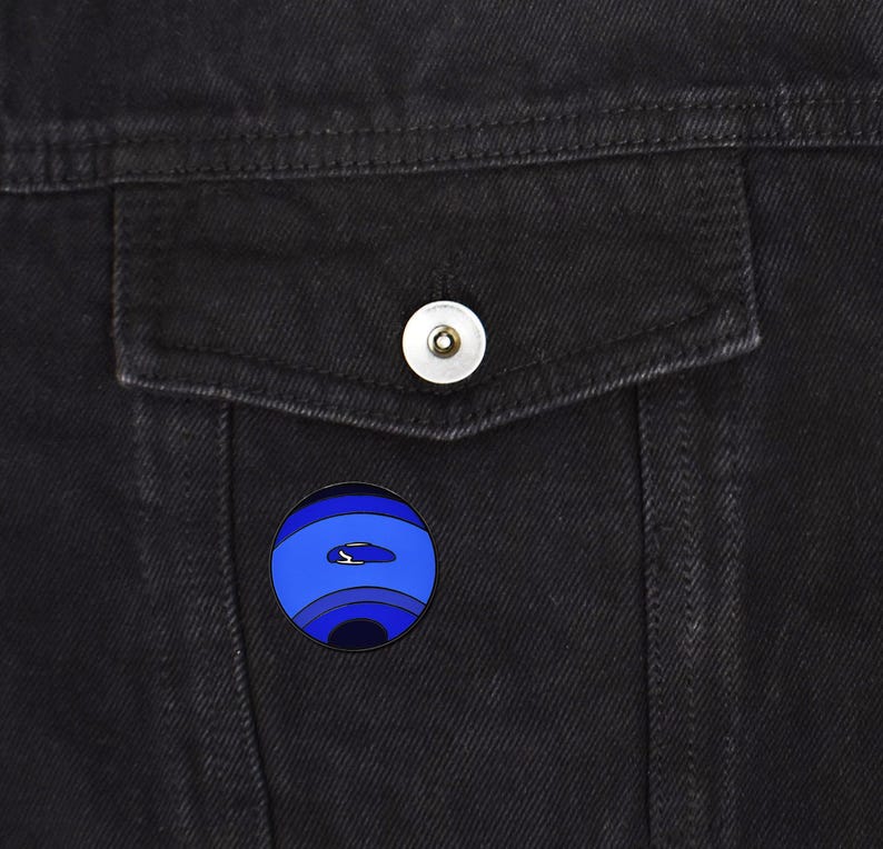 Emaille pin planeet Neptunus afbeelding 4