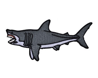 Megalodon Embroidered Iron-on Patch