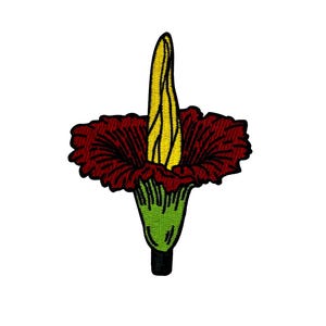 Geborduurde opstrijkpatch Titan Aronskelkbloem