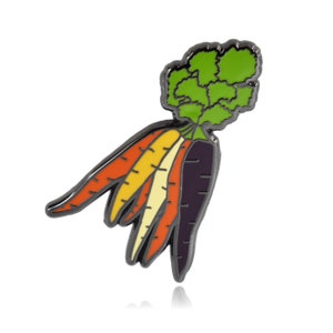 Rainbow Carrot Bunch Hard Enamel Pin