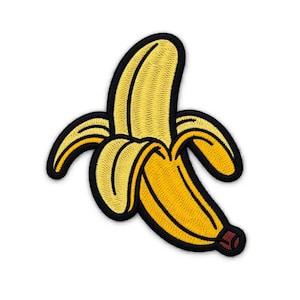 Geborduurd bananen-strijkpatch