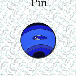 Emaille pin planeet Neptunus afbeelding 3