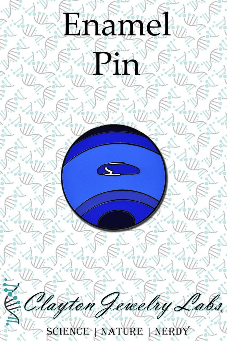 Emaille pin planeet Neptunus afbeelding 3