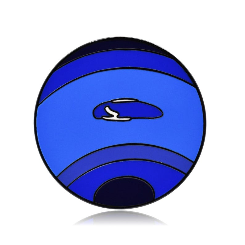 Emaille pin planeet Neptunus afbeelding 1