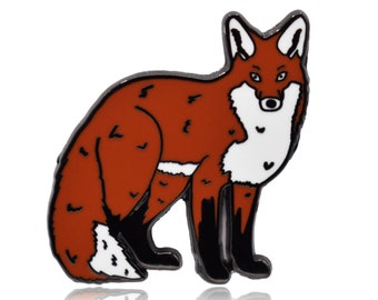 Red Fox Enamel Pin