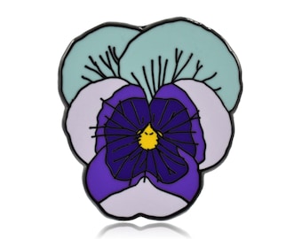 Violet Flower Enamel Pin