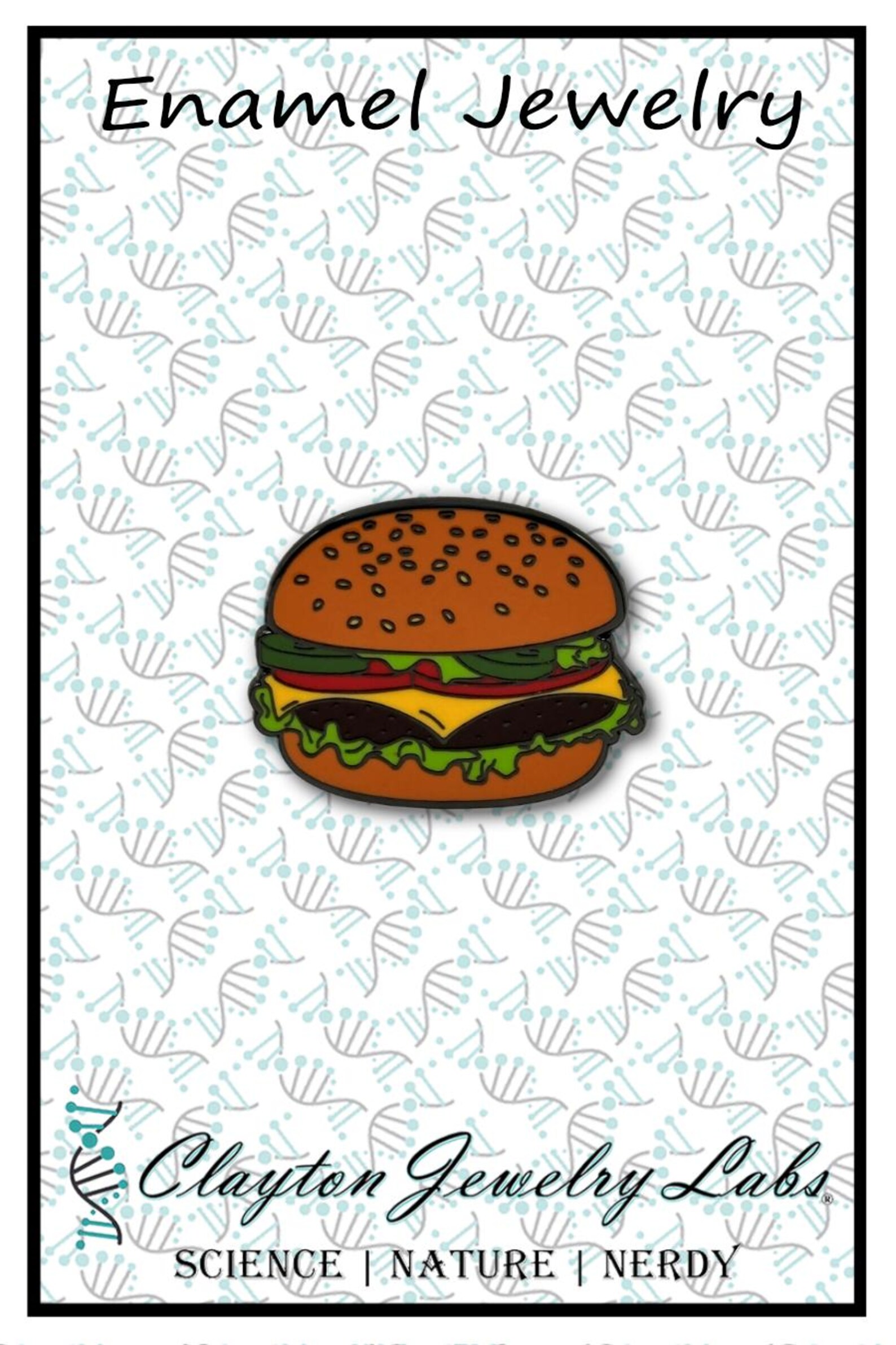 Cheeseburger Enamel Pin - Etsy