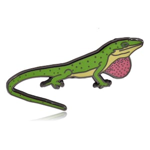 Green Anole Lizard Hard Enamel Pin