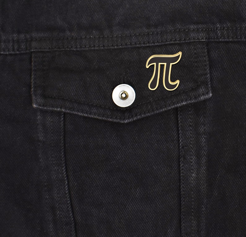 Pi Symbol Hard Enamel Pin image 2