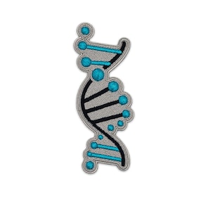 Naszywka do prasowania z haftowanym logo DNA Helix firmy Clayton Jewelry Labs
