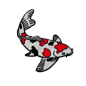 Koi Fish Embroidered Iron-on Patch