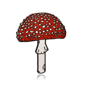 Pin de esmalte duro de cogumelo Amanita Fly Agaric