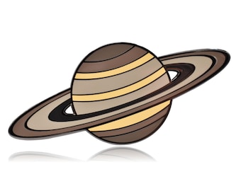 Planet Saturn Emaille Pin