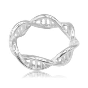 DNA Double Helix DeoxyriboNucleic Acid Science Stainless Steel Ring