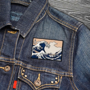 The Great Wave off Kanagawa Embroidered Iron-on Patch
