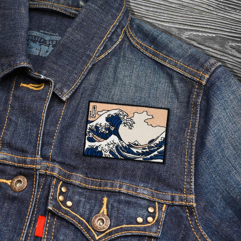 The Great Wave off Kanagawa Embroidered Iron-on Patch