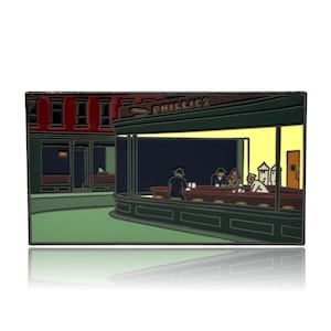 Pin de esmalte con la pintura de Nighthawks