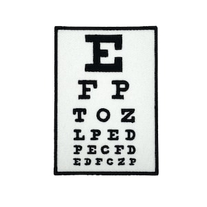 Eye Exam Chart Embroidered Iron-on Patch