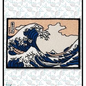 The Great Wave off Kanagawa Embroidered Iron-on Patch
