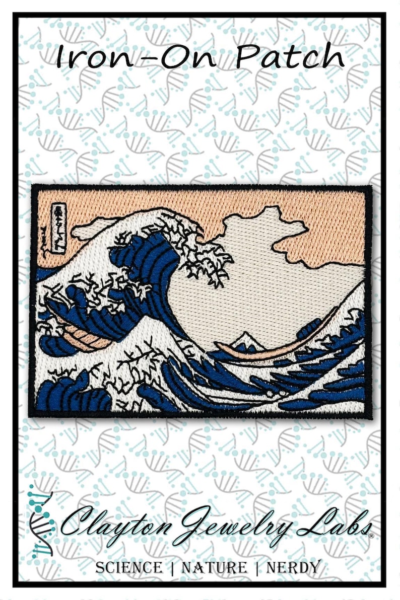 The Great Wave off Kanagawa Embroidered Iron-on Patch