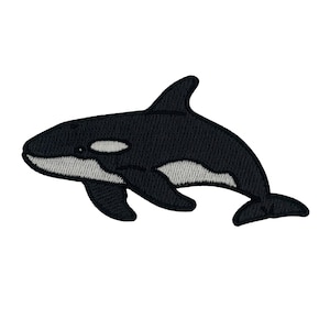 Patch thermocollant brodé baleine orca