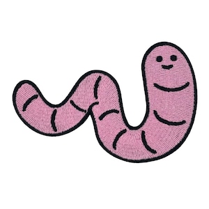 Cartoon Worm Embroidered Iron-on Patch