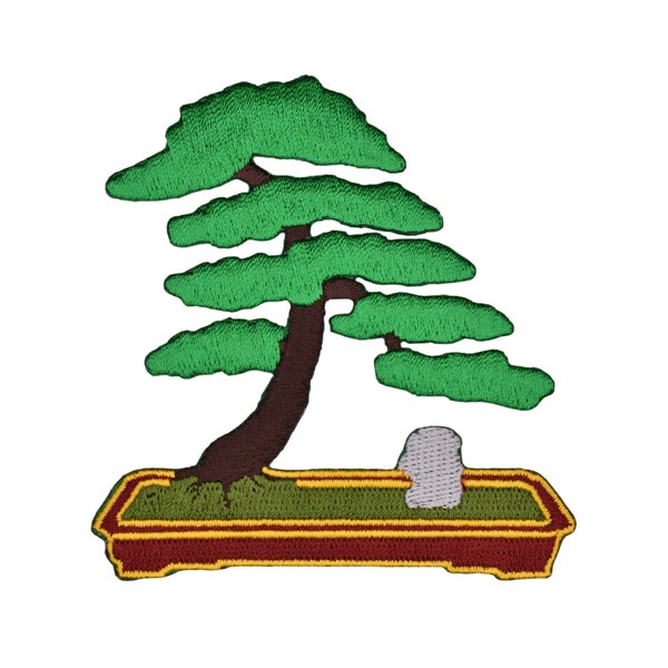 Bonsai Tree Embroidered Iron-on Patch
