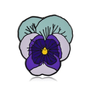 Violet Flower Enamel Pin