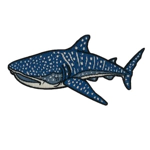 Patch thermocollant brodé requin baleine