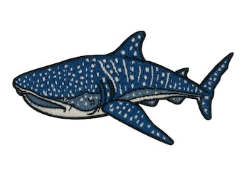 Patch termocolante bordado de tubarão-baleia