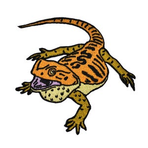 Écusson thermocollant brodé dragon barbu