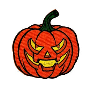 Jack-O-Lantern Embroidered Iron-on Patch